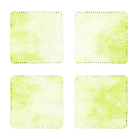 Yellow Cloud Sublimation Coasters Pack of Four