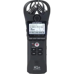 Zoom H1n-VP Portable Handy Recorder with Windscreen, AC Adapter, USB Cable & Case (Black)